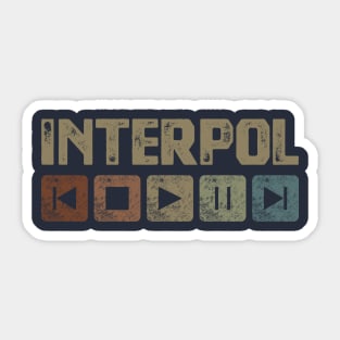 Interpol Control Button Sticker